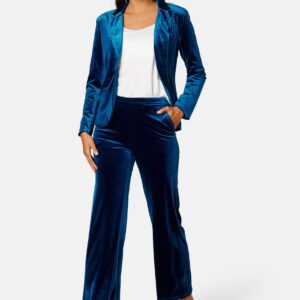 Velour HW Straight Pants