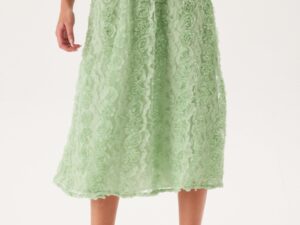 3D Flower Midi Skirt