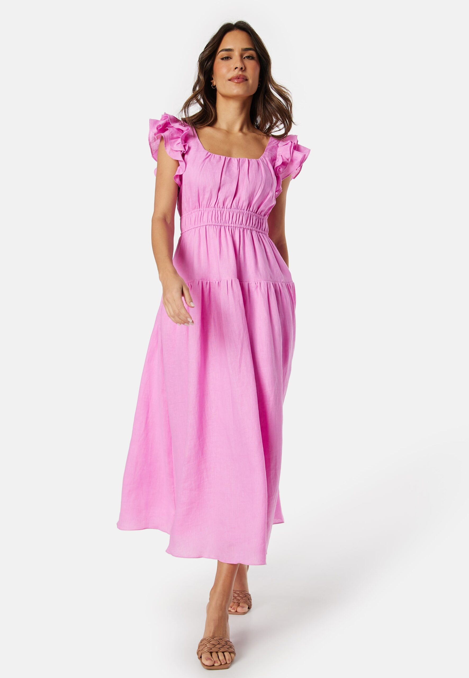 Athena Ruffle Midi Dress Athena Ruffle Midi Dress