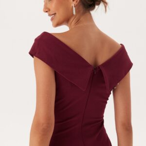 Bardot Pleat Maxi Split Dress