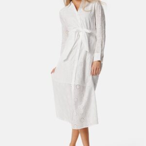 Belted Broderie Anglaise Shirt Dress