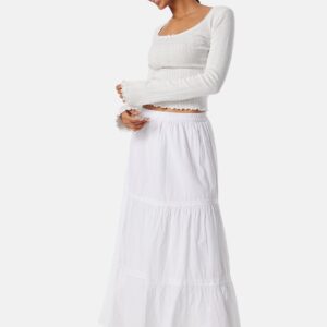 Cotton Maxi Flounce Skirt