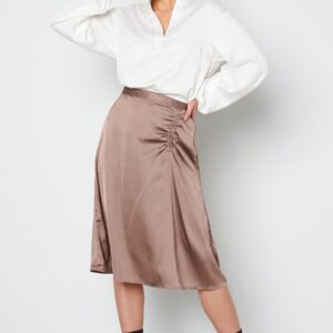 Cristy H/W Rouching Slit Skirt