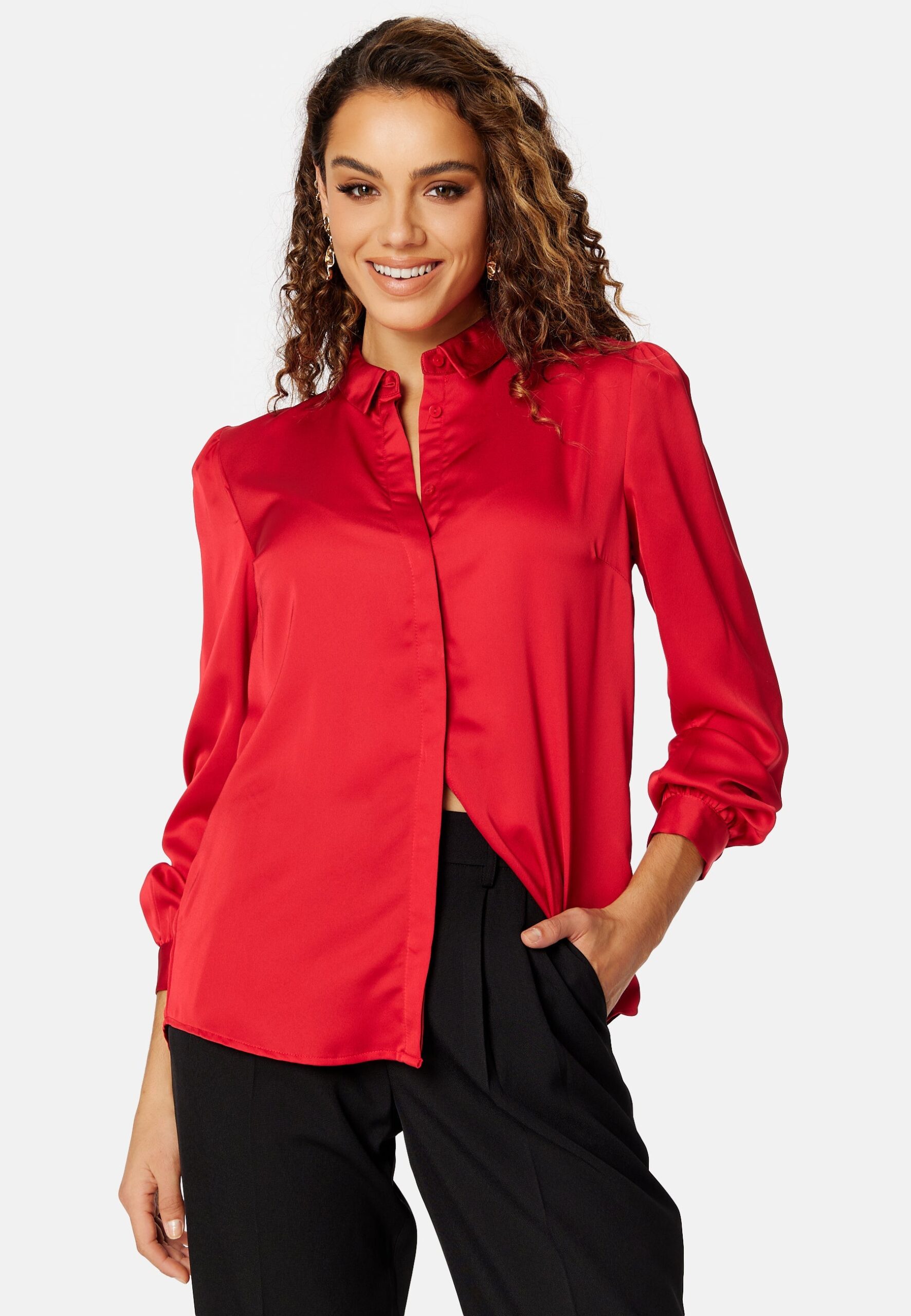 Ellette Satin L/S Shirt Ellette Satin L/S Shirt