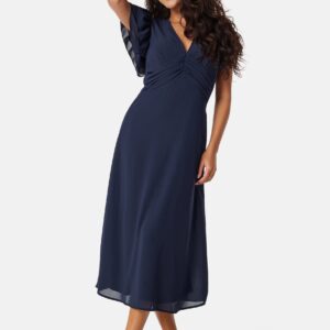 Flounce Sleeve Chiffon Dress