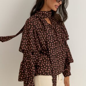 Flounce Tie Blouse