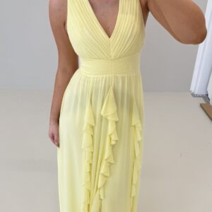 Frill Ruffle Chiffon Gown
