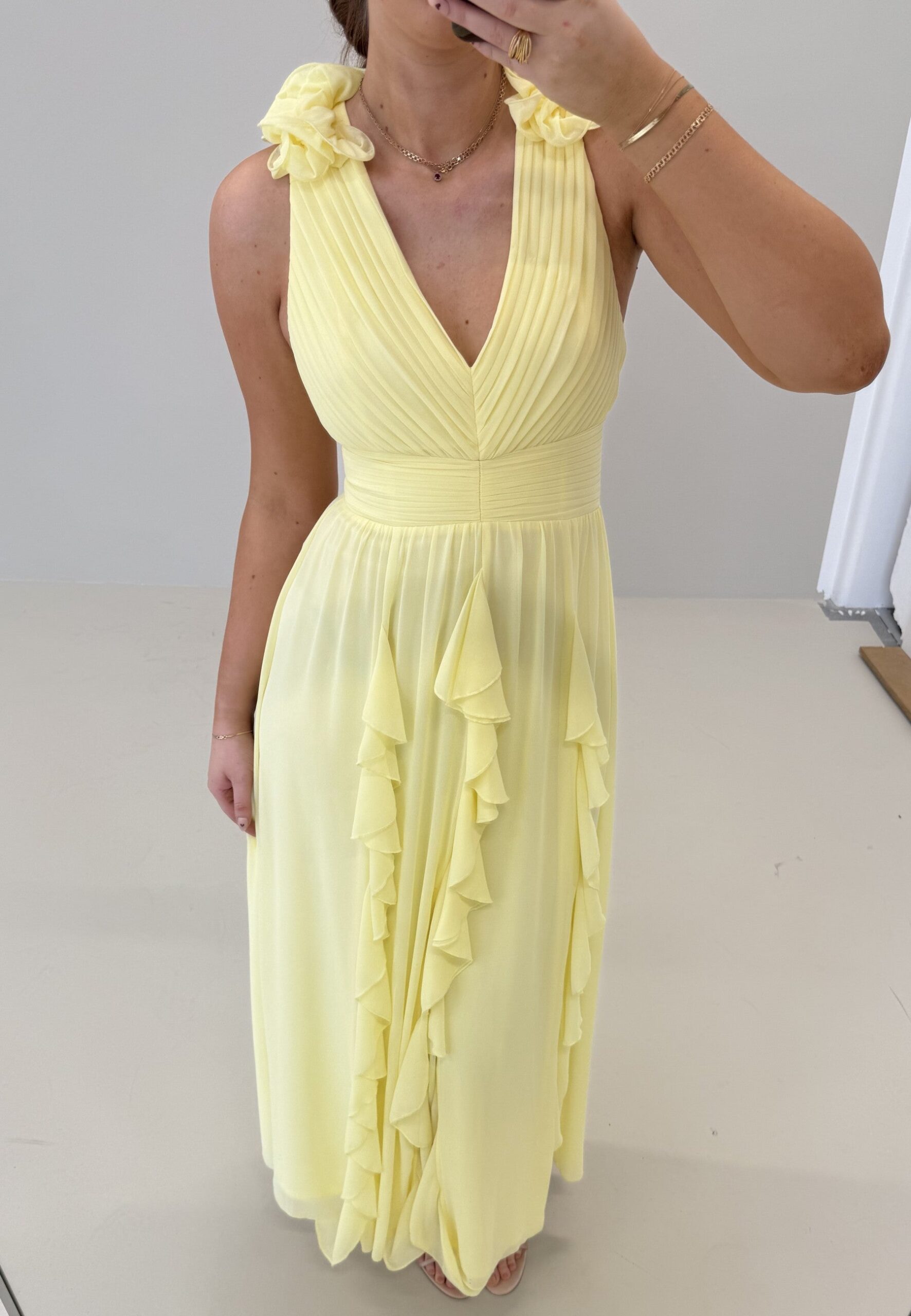 Frill Ruffle Chiffon Gown Frill Ruffle Chiffon Gown