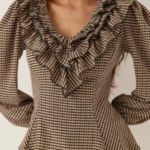 Jersey Frill Peplum Blouse