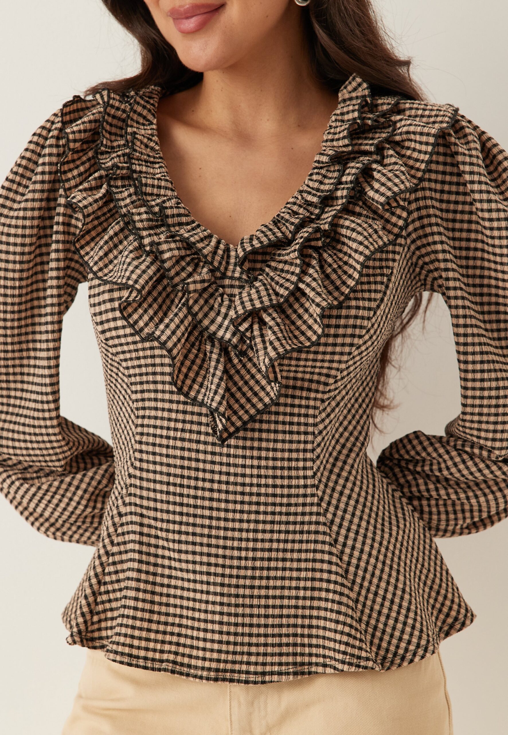 Jersey Frill Peplum Blouse Jersey Frill Peplum Blouse