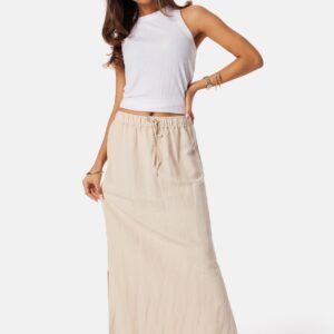 Linen Blend Maxi Skirt