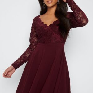 Long Sleeve Lace Skater Dress