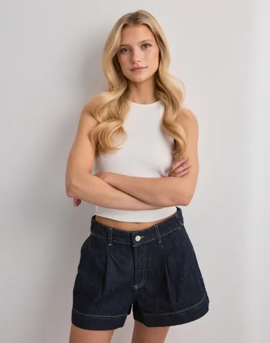 Nelly - Blå - Wide Strap Jeans Shorts Nelly - Blå - Wide Strap Jeans Shorts