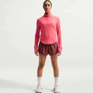 Nike Dri-Fit Swift Half Zip Running Top Str. L Pink Dame