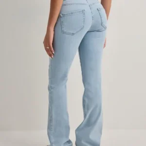 Only - Blå - Onlblush Mid Flared Dnm CRO495 Noos