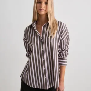 Only - Brun - Onloregon Alva Ls Reg Shirt Noos Wv