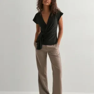 Only - Sort - Onlsilja S/L Twist Top Jrs