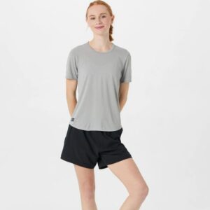Saucony Stopwatch SS Tee Grå XS Dame - Let og åndbar T-shirt til løb og træning