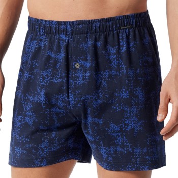 Schiesser 2P Fun Prints Boxer Shorts Blå Mønster bomuld Large Herre Schiesser 2P Fun Prints Boxer Shorts Blå Mønster bomuld Large Herre