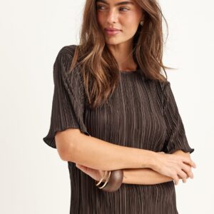 Short Sleeve Pleated Top