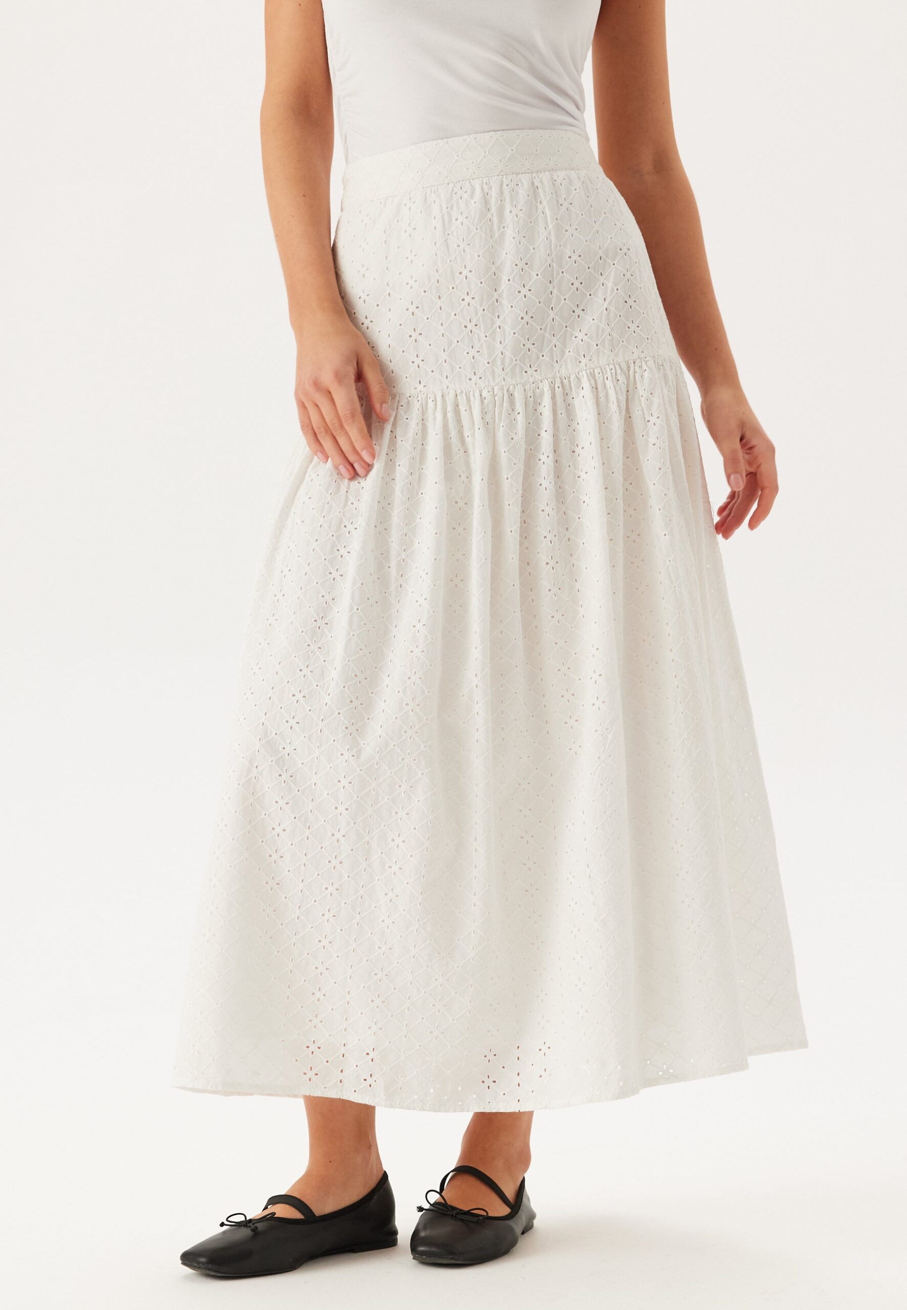 Slfhannah Mw Long Broderi Skirt Slfhannah Mw Long Broderi Skirt