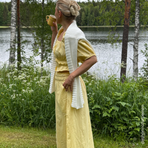 Smock Waist Maxi Skirt