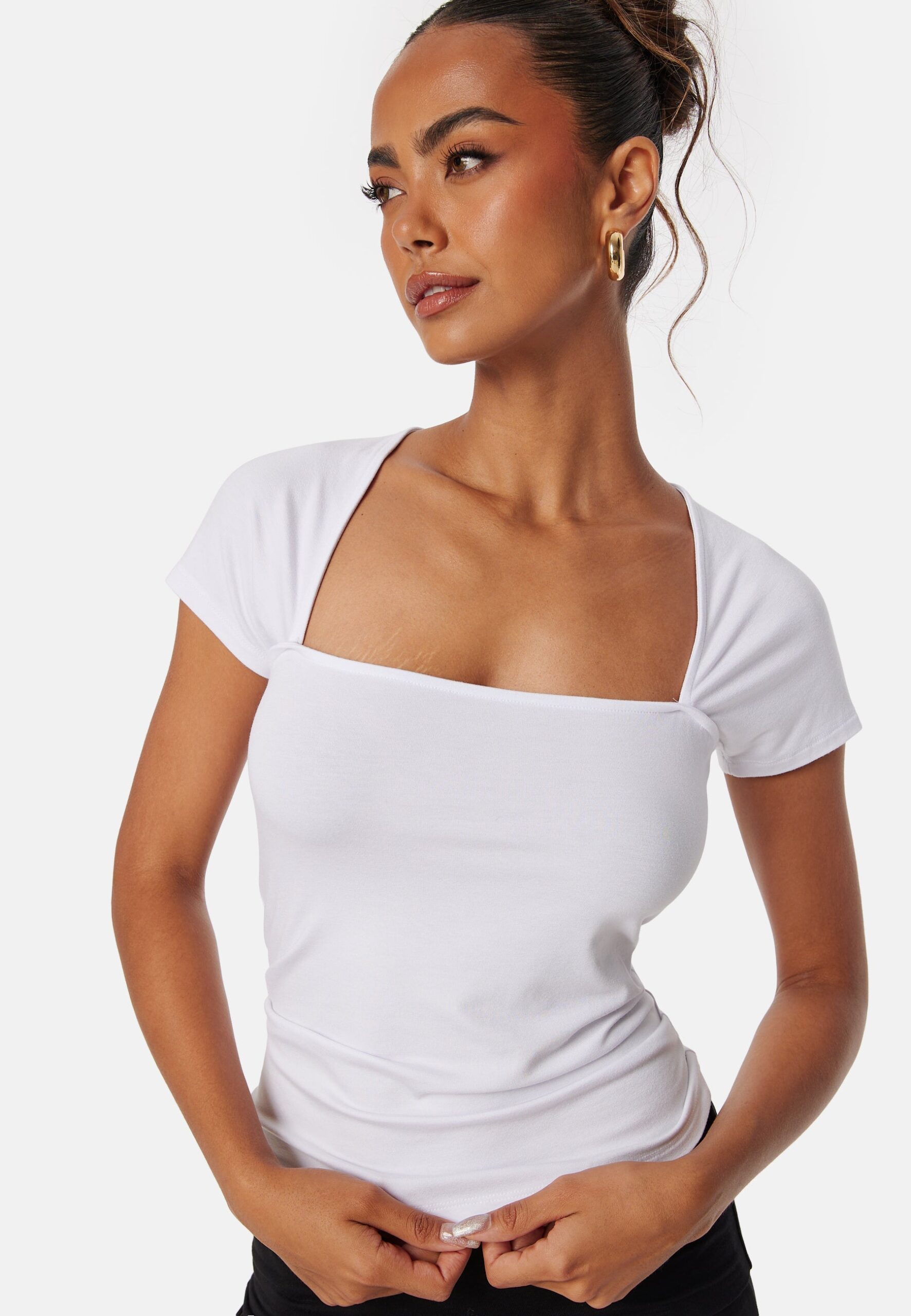 Square Neck Short Sleeve Top Square Neck Short Sleeve Top