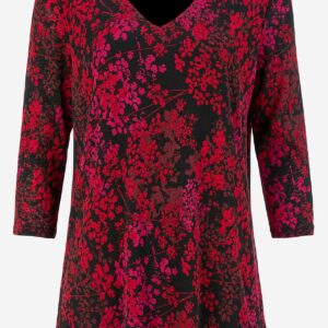 Tunika med et blomstermønster