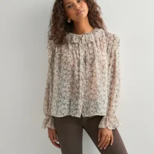 Vero Moda - Blomstret - Vmpetra Ls Shirt Wvn Ga Noos