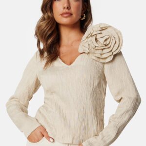 Viflowery Short L/S V-Neck Top