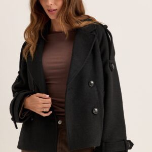 Wool Blend Short Coat