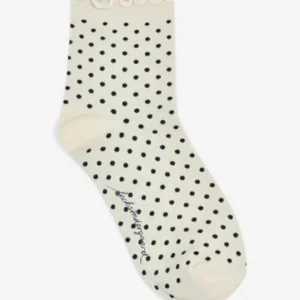 BECKSÖNDERGAARD - Hvid - Dotted Frilla Short Sock