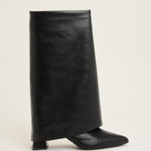 Biamaralyn Fold Over Boot Faux Leather