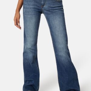 Blush Low Waist Flared Denim
