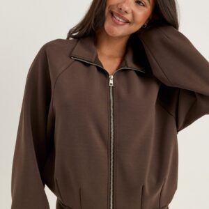 Bubble-hem Bomber Jacket