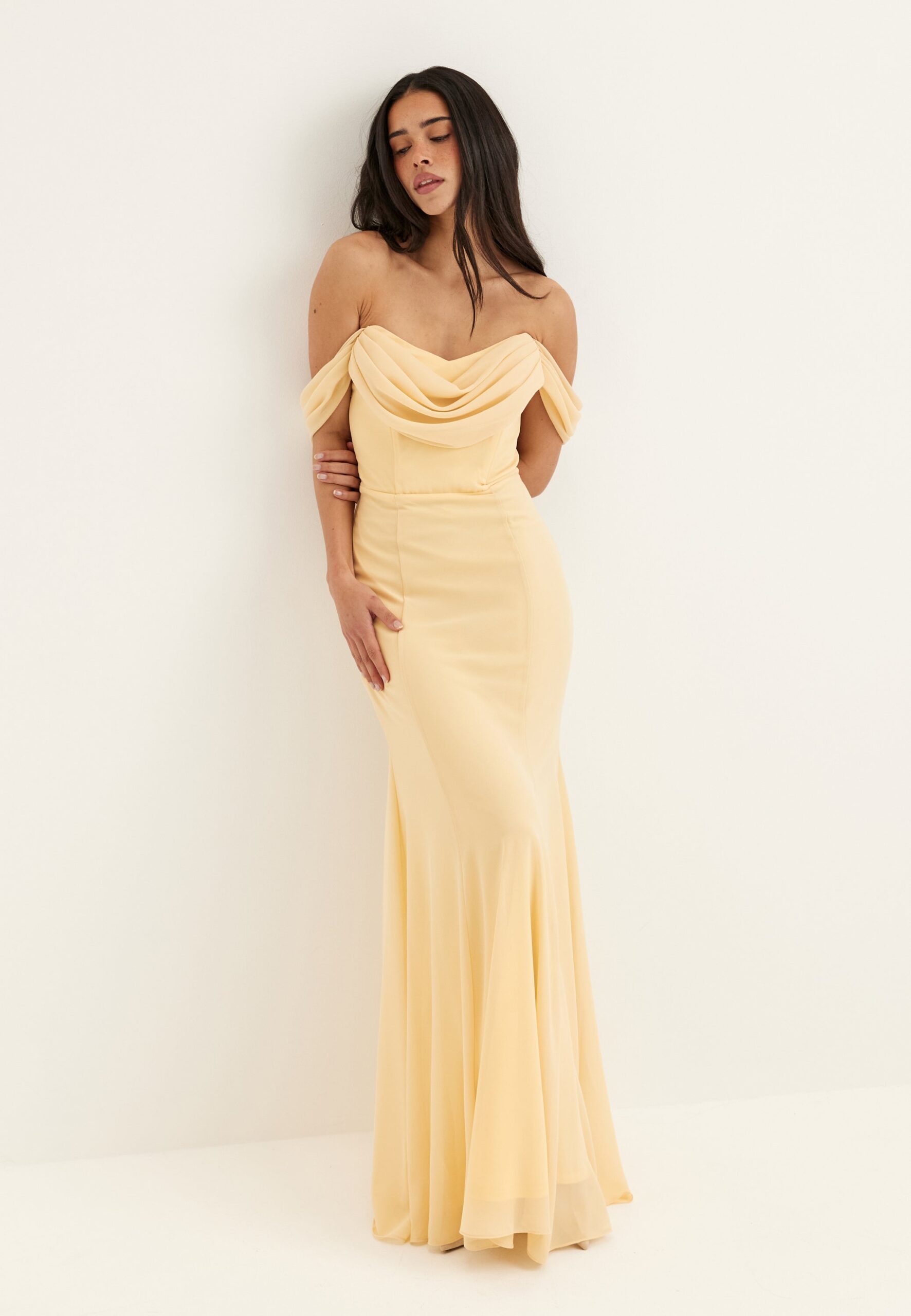 Chiffon Off Shoulder Maxi Dress Chiffon Off Shoulder Maxi Dress