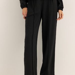 Crepe Front Seam Trousers