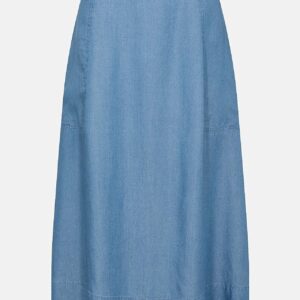 Denimnederdel i lyocell med lommer