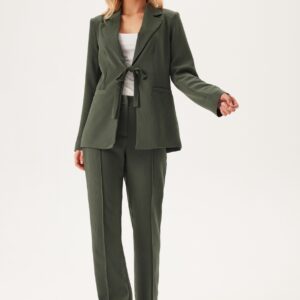 Flared Structured Suit Trousers