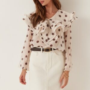 Flounce Sheer Blouse
