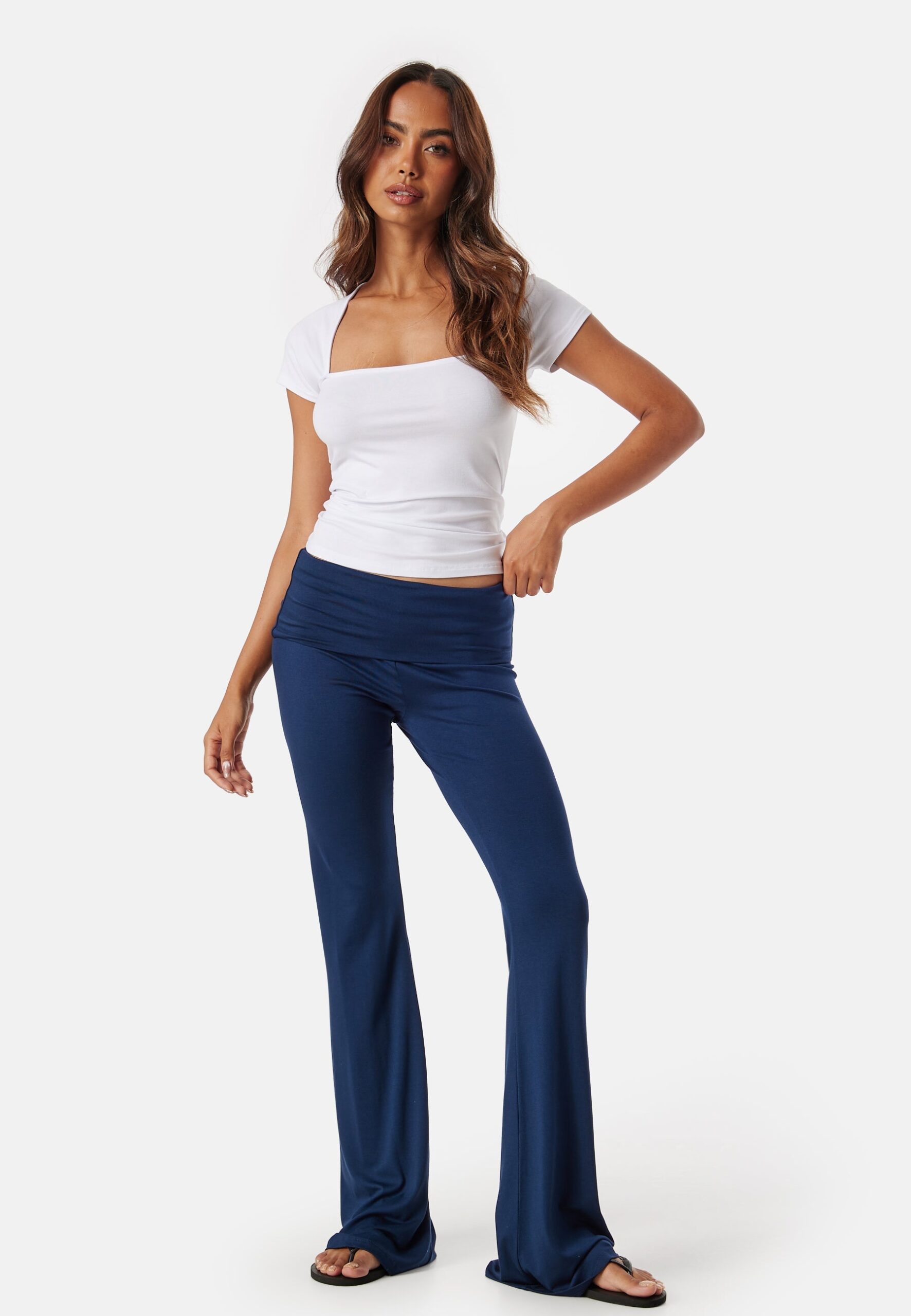 Fold Over Flared Trousers Fold Over Flared Trousers