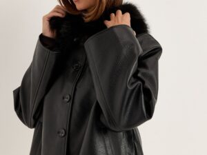 Fur Collar PU Jacket