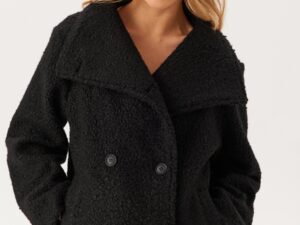 High Neck Short Bouclé Coat