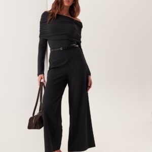 High Wide Cropped Trousers
