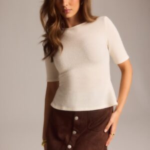 Knitted Peplum Top