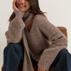 Knitted Scarf Sweater