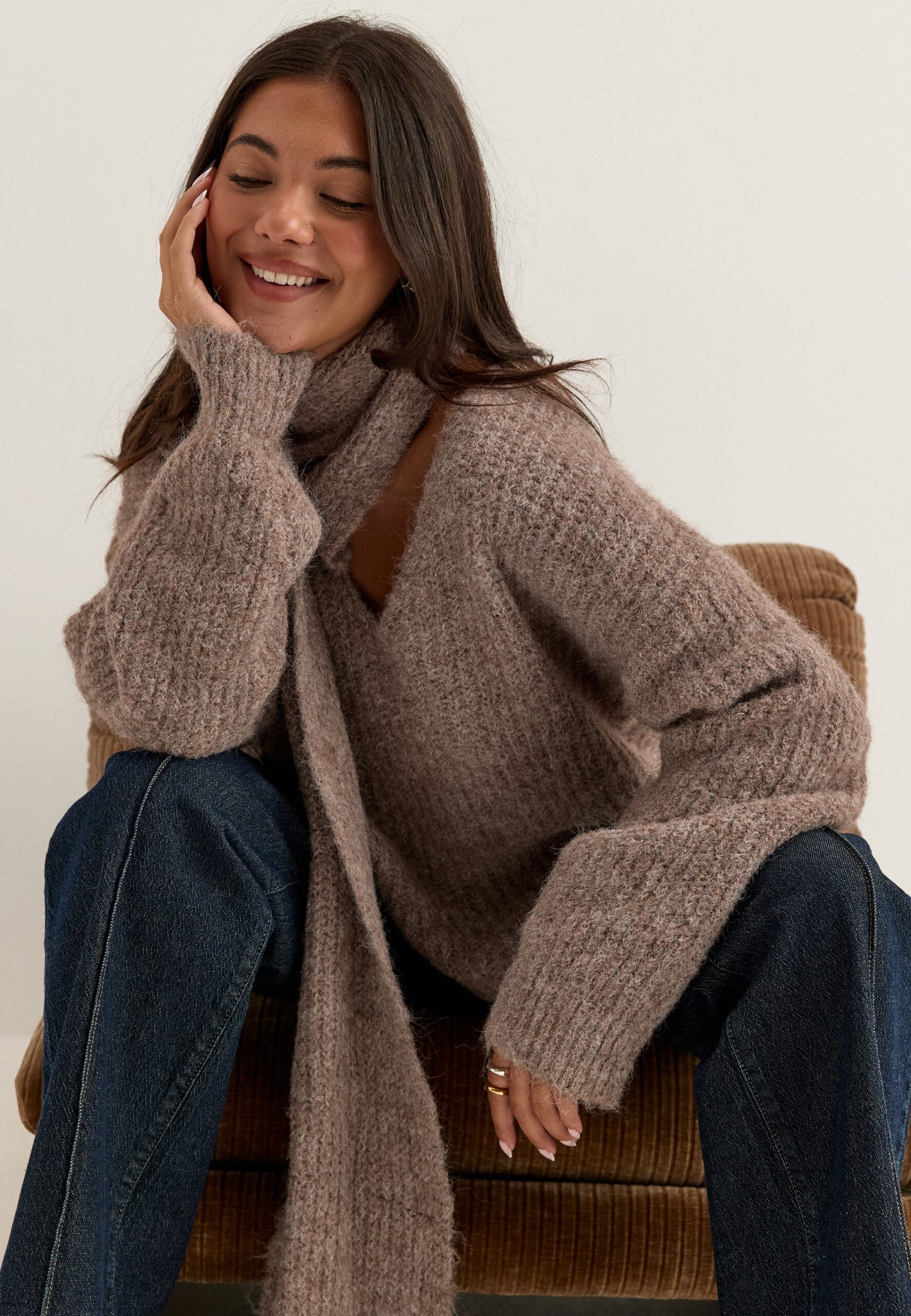 Knitted Scarf Sweater Knitted Scarf Sweater