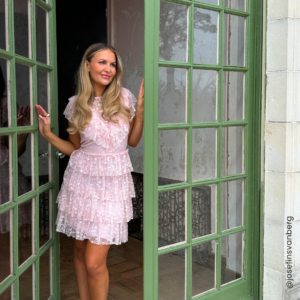 Lace Frill Short Dress