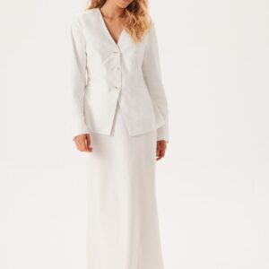 Linen Blend Maxi Skirt