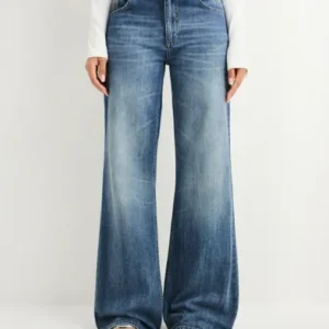 Nelly - Blå - Loose Flare Jeans